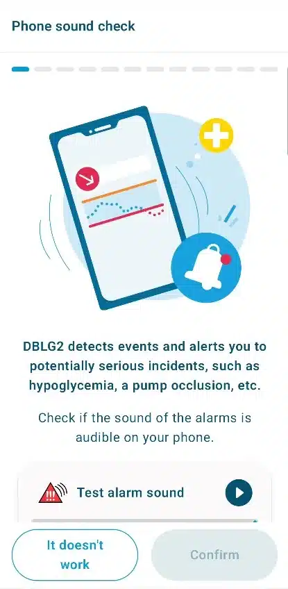 Illustration de l’application DBLG2 : test du son à l’initialisation