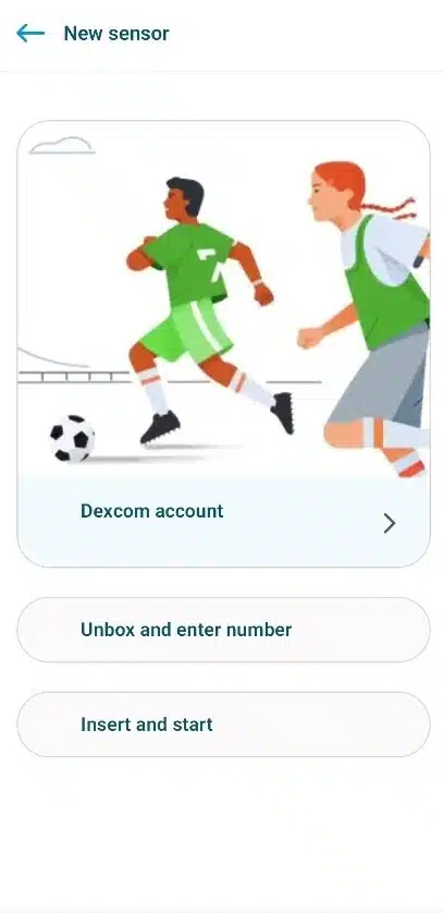 Illustration de l’application DBLG2 : G7, compte Dexcom