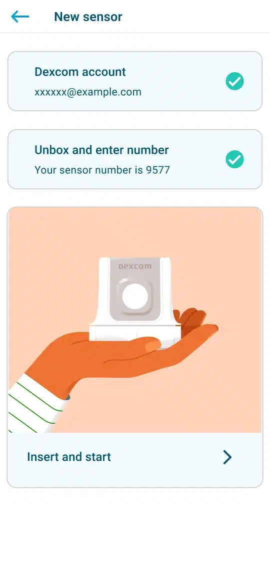 Illustration de l’application DBLG2 : G7, insérer et démarrer le capteur